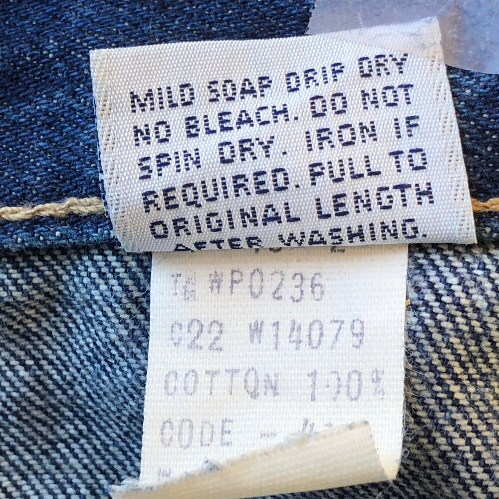 CALVIN KLEIN Vintage 80's Blue Denim Jean Skirt Made in USA - Picture 9 of 11